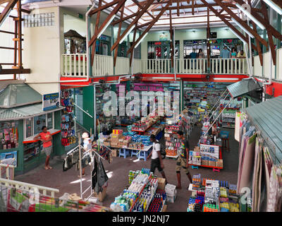 Victoria Market Shop Seychellen Stockfoto