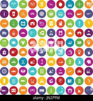 100 Loader Icons set Farbe Stock Vektor