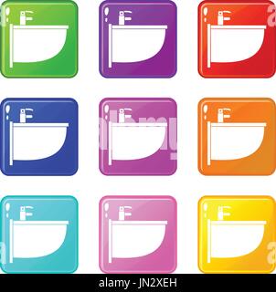 Bidet set 9 Stock Vektor