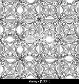 Nahtlose Blumenmuster lineare Orient ornament abstrakten Hintergrund Stockfoto