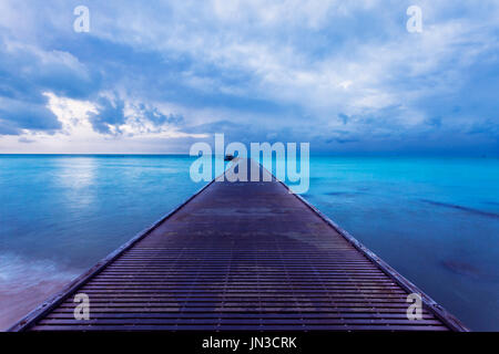 Foto von einem Pier in Key West Florida. Higgs Beach auf öffentlichem Grund. Stockfoto