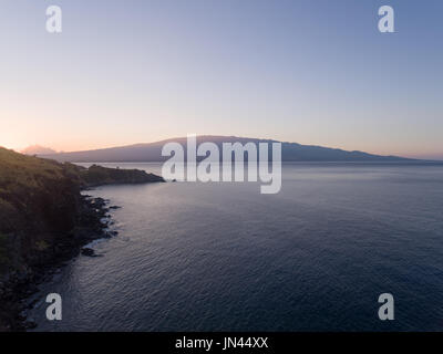 Luftaufnahme der Küste in der Nähe von Haleakala Maui Stockfoto