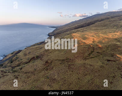 Luftaufnahme der Küste in der Nähe von Haleakala Maui Stockfoto