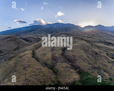 Luftaufnahme der Küste in der Nähe von Haleakala Maui Stockfoto