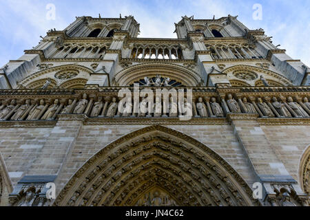 Die berühmten Notre Dame de Paris, Kathedrale in Frankreich. Stockfoto