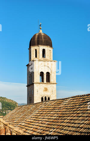 Bell Tower der Franziskaner Kloster in Dubrovnik, Kroatien Stockfoto