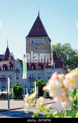 Lausanne, Schweiz - 26. August 2016: Schloss Ouchy, Lausanne, Schweiz. Stockfoto