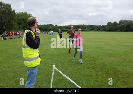 Park laufen in Leamington Spa, Warwickshire Stockfoto