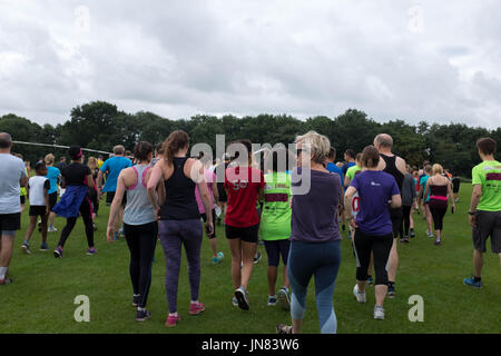 Park laufen in Leamington Spa, Warwickshire Stockfoto