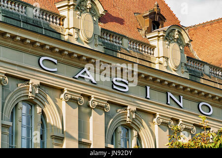 Bern, Schweiz - 31. August 2016: Fragment des Casino Gebäude in Bern, Bern-Mittelland Bezirk, Schweiz Stockfoto
