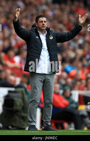 Benfica-Manager Rui Vitoria während Emirates Cup Spiel im Emirates Stadium, London. Stockfoto