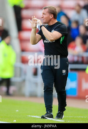 Celtic Krippe Brendan Rodgers während der Vorsaison Spiele im Stadion des Lichts, Sunderland. Stockfoto