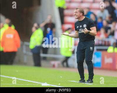 Celtic Krippe Brendan Rodgers während der Vorsaison Spiele im Stadion des Lichts, Sunderland. Stockfoto