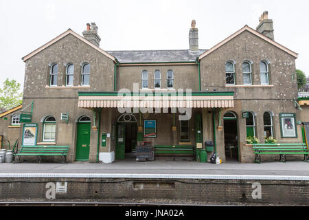 Alresford Bahnhof in Hampshire, England, ist die Endstation der Brunnenkresse Linie von Alton. Stockfoto