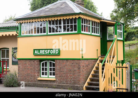 Alresford Bahnhof in Hampshire, England, ist die Endstation der Brunnenkresse Linie von Alton. Stockfoto