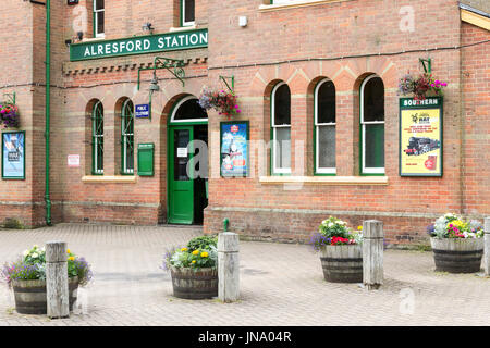 Alresford Bahnhof Stockfoto