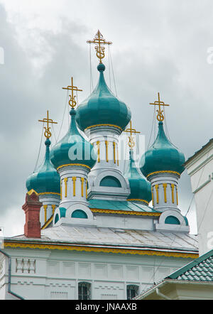 Tempel des Heiligen Propheten Elias. Lubtscha, Weißrussland. Stockfoto