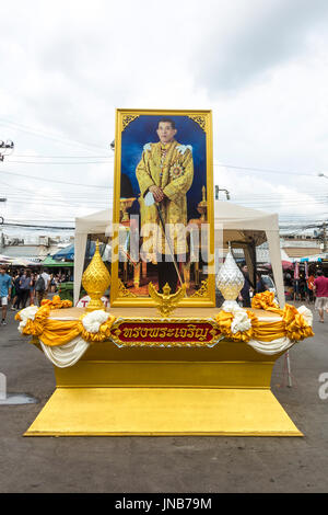 Schrein, Maha Vajiralongkorn Bodindradebayavarangkun, König von Thailand aka Rama X Stockfoto