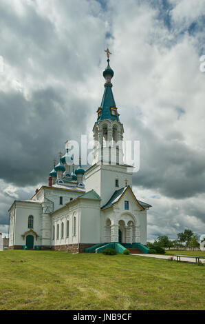 Tempel des Heiligen Propheten Elias. Lubtscha, Weißrussland. Stockfoto