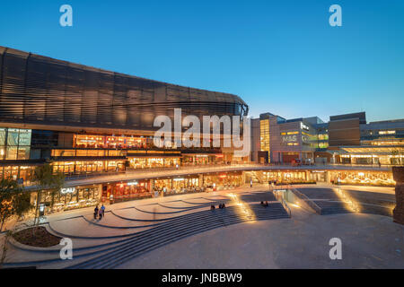 Die Westquay & Wasserzeichen WestQuay Entwicklung in zentralen Southampton in der Dämmerung Stockfoto