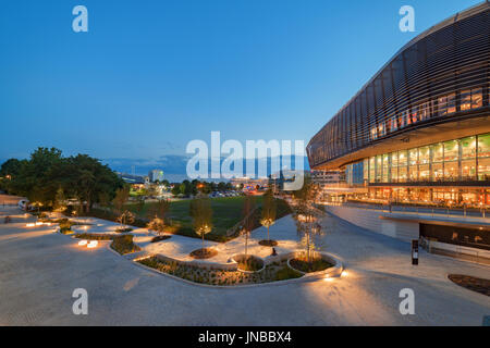 Die Westquay & Wasserzeichen WestQuay Entwicklung in zentralen Southampton in der Dämmerung Stockfoto