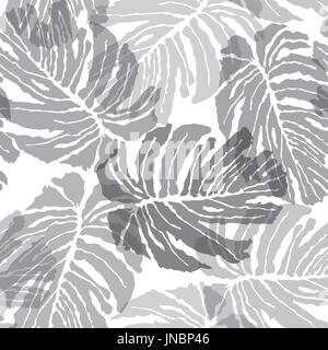 Abstract vector nahtlose Muster. Blumen Dschungel Palmblättern Textur. Stilvolle abstrakt Hintergrund Stockfoto
