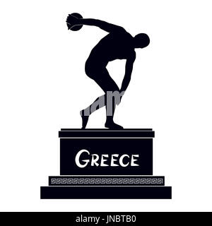 Griechische berühmte Statue diskuswerfers. das antike Griechenland Symbol Stockfoto