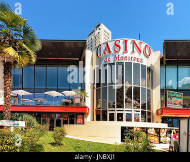 Montreux, Schweiz - 27. August 2016: Casino Haus am Genfer See in Montreux, Schweizer Riviera Stockfoto