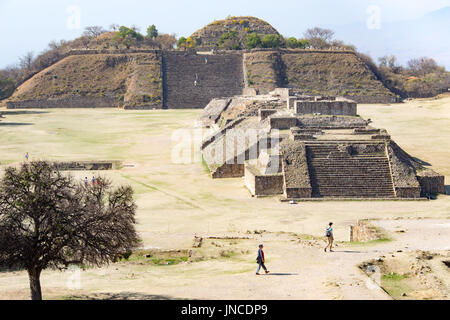 Monte Alban, Ruinen der Zapoteken Zivilisation, Oaxaca, Mexiko Stockfoto