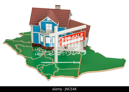 Immobilien zum Verkauf und zur Miete in Saudi Arabien Konzept, 3D rendering Stockfoto