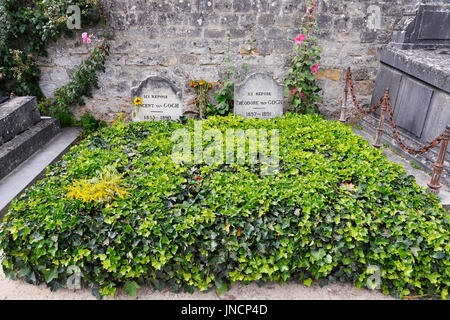 Vincent und die Theodore Van Gogh Gräber, Auvers Sur Oise, Frankreich Stockfoto