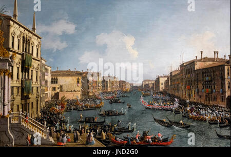 Eine Regatta auf dem Canal Grande, ca. 1740 - Canaletto Stockfoto