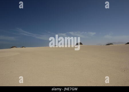 Dünen und Strand von Parc Natural de Corralejo Stockfoto