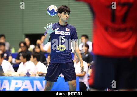 Tokio, Japan. 29. Juli 2017. Adamyuki Beigu (JPN) Handball: Herren Handball Freundschaftsspiel zwischen Japan28-28 Südkorea Komazawa Olympic Park-Gymnasiums in Tokio, Japan. Bildnachweis: Jun Tsukida/AFLO SPORT/Alamy Live-Nachrichten Stockfoto