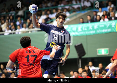 Tokio, Japan. 29. Juli 2017. Adamyuki Beigu (JPN) Handball: Herren Handball Freundschaftsspiel zwischen Japan28-28 Südkorea Komazawa Olympic Park-Gymnasiums in Tokio, Japan. Bildnachweis: Jun Tsukida/AFLO SPORT/Alamy Live-Nachrichten Stockfoto