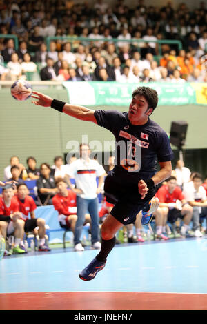 Tokio, Japan. 29. Juli 2017. Kenia Kasahara (JPN) Handball: Herren Handball Freundschaftsspiel zwischen Japan28-28 Südkorea Komazawa Olympic Park-Gymnasiums in Tokio, Japan. Bildnachweis: Jun Tsukida/AFLO SPORT/Alamy Live-Nachrichten Stockfoto