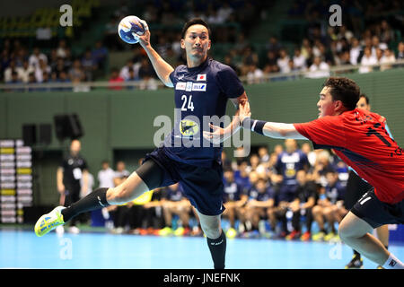 Tokio, Japan. 29. Juli 2017. Hiroki Shida (JPN) Handball: Herren Handball Freundschaftsspiel zwischen Japan28-28 Südkorea Komazawa Olympic Park-Gymnasiums in Tokio, Japan. Bildnachweis: Jun Tsukida/AFLO SPORT/Alamy Live-Nachrichten Stockfoto