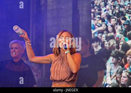 Liverpool, Vereinigtes Königreich. 29. Juli 2017. Atomic Kitten erklingt auf der Bühne in Liverpool in Liverpool Pride-Wochenende. Credit: ken Biggs/Alamy Live-Nachrichten Stockfoto