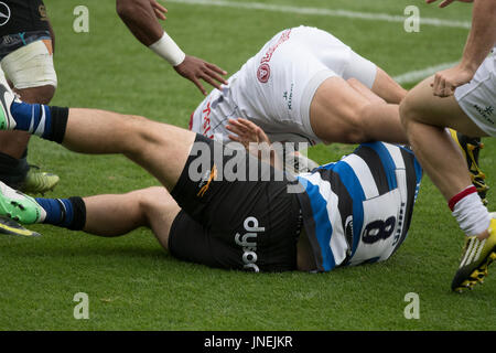 Northampton, UK. 29. Juli 2017. Leicester Tigers und Bath Rugby bei Rugby 7 S Premiership Series bei Northampton Franklins Garten Credit: PATRICK ANTHONISZ/Alamy Live-Nachrichten Stockfoto