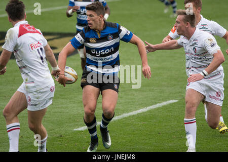 Northampton, UK. 29. Juli 2017. Leicester Tigers und Bath Rugby bei Rugby 7 S Premiership Series bei Northampton Franklins Garten Credit: PATRICK ANTHONISZ/Alamy Live-Nachrichten Stockfoto