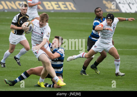 Northampton, UK. 29. Juli 2017. Leicester Tigers und Bath Rugby bei Rugby 7 S Premiership Series bei Northampton Franklins Garten Credit: PATRICK ANTHONISZ/Alamy Live-Nachrichten Stockfoto