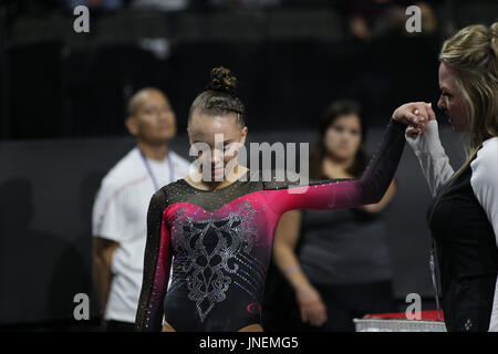 29. Juli 2016: Turnerin Mailie O'Keefe konkurriert in der junior Competition an der 2017 US Classic im Sears Centre in Hoffman Estates, IL. O' Keefe wurde Zweiter in der rundum. Melissa J. Perenson/CSM Stockfoto