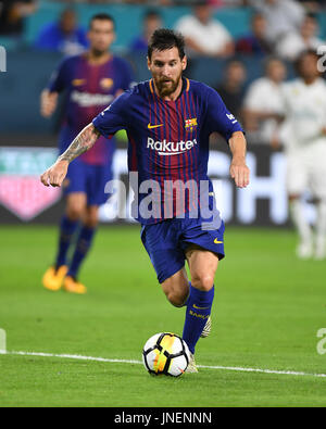 Miami, FL, USA. 29. Juli 2017. Lionel Messi von Barcelona Vs Real Madrid beim freundlichen International Champions Cup Spiel im Hard Rock Stadium in Miami, Florida, am 29. Juli 2017. Bildnachweis: Mpi04/Medien Punch/Alamy Live-Nachrichten Stockfoto