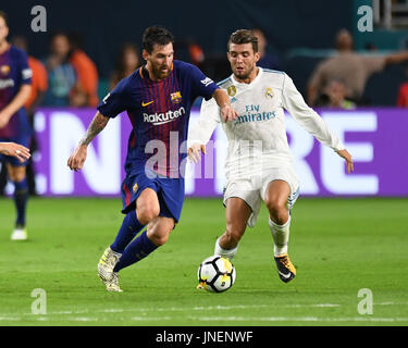 Miami, FL, USA. 29. Juli 2017. Lionel Messi von Barcelona Vs Real Madrid beim freundlichen International Champions Cup Spiel im Hard Rock Stadium in Miami, Florida, am 29. Juli 2017. Bildnachweis: Mpi04/Medien Punch/Alamy Live-Nachrichten Stockfoto