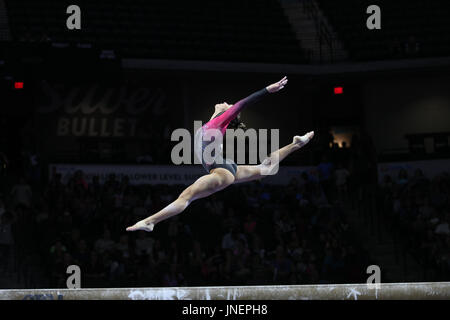 Das Drum herum. 29. Juli 2016. Turnerin Mailie O'Keefe konkurriert in der junior Competition an der 2017 US Classic im Sears Centre in Hoffman Estates, IL. O' Keefe wurde Zweiter in der rundum. Melissa J. Perenson/CSM/Alamy Live-Nachrichten Stockfoto