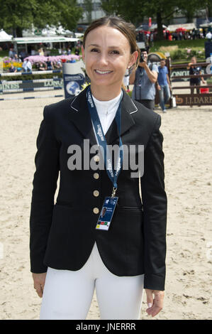 Berlin, Deutschland. 28. Juli 2017. Georgina Bloomberg, Tochter von Michael Bloomberg besucht die globale springen Berlin 2017 in Berlin auf 28.07.2017. | Nutzung weltweit Credit: Dpa/Alamy Live-Nachrichten Stockfoto