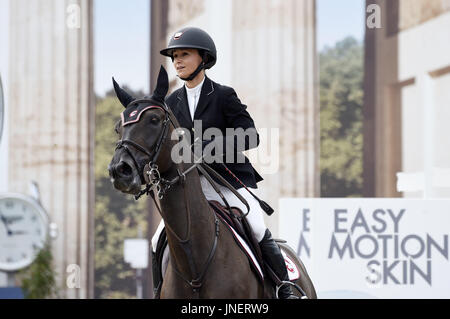 Berlin, Deutschland. 28. Juli 2017. Georgina Bloomberg, Tochter von Michael Bloomberg besucht die globale springen Berlin 2017 in Berlin auf 28.07.2017. | Nutzung weltweit Credit: Dpa/Alamy Live-Nachrichten Stockfoto