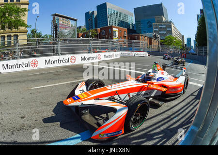 Montreal, Kanada. 30. Juli 2017. Mahindra Racing pilot Felix Rosenqvist (19) während der Montreal-Formel-E ePrix in Montr © al, Qu © Bec. David Kirouac/CSM Credit: Cal Sport Media/Alamy Live-Nachrichten Stockfoto