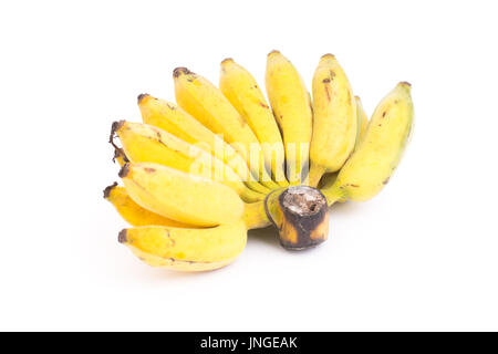 Kultivierte Banane isoliert auf weißem Hintergrund Stockfoto