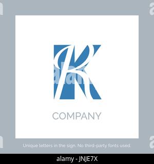Kreative k Brief-Vektor-Zeichen-Design. Zeichensymbole. Icon-Design für website Stock Vektor